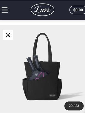 Black Women's Pickleball Tote Bag